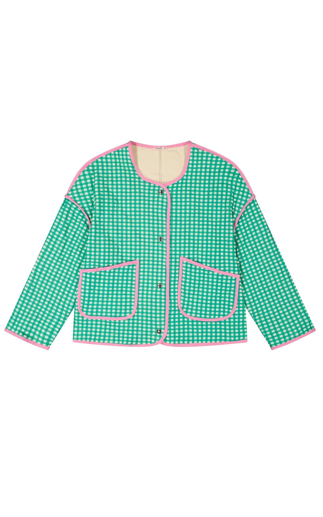 We Are Jolies - Quilted Jacket Green Gingham