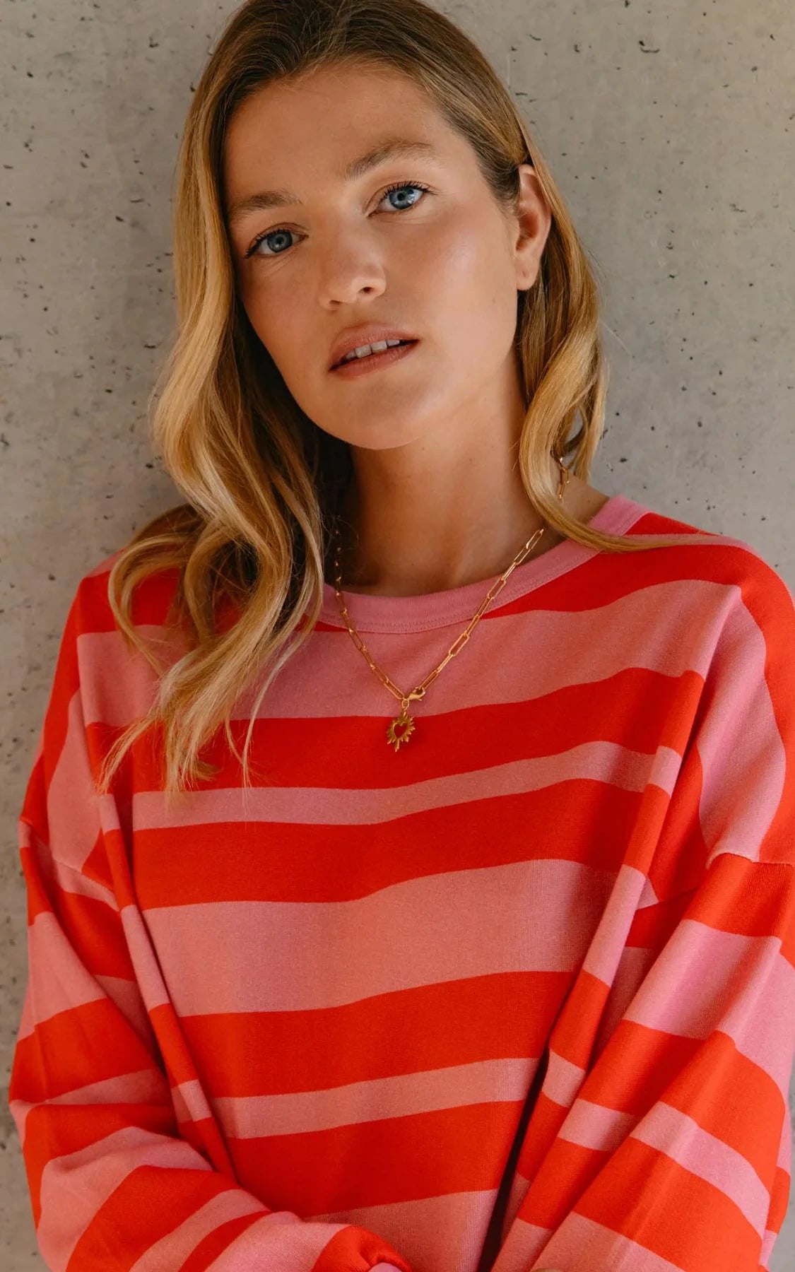 We Are Jolies - Sweat Retro Lines Rouge