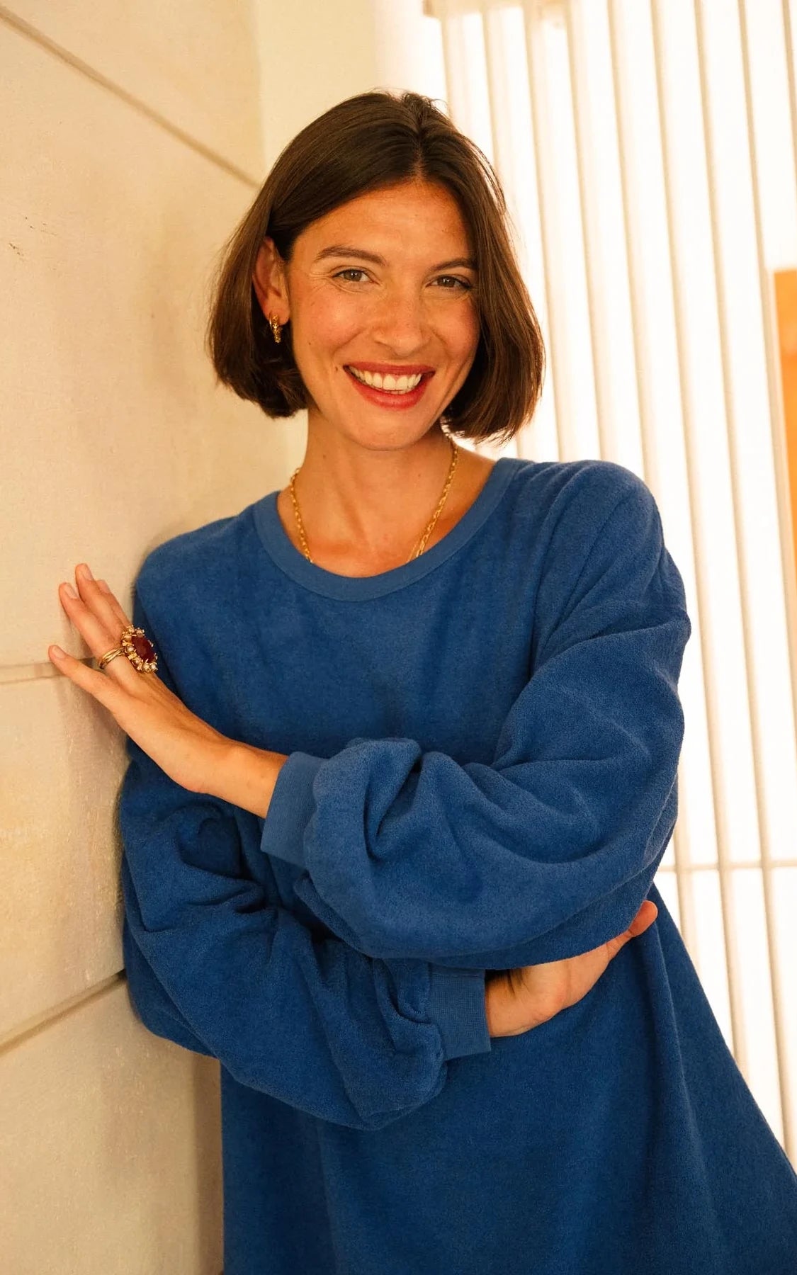 We Are Jolies - Sweatshirt Dress Blue Klein