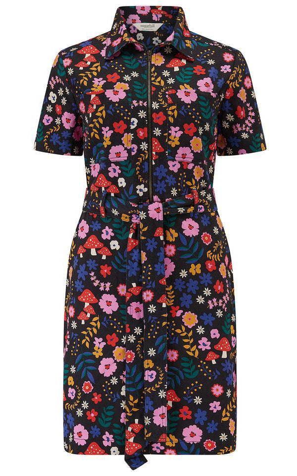 Sugarhill Brighton - Tasha Mini Dress Multi Toadstool Floral