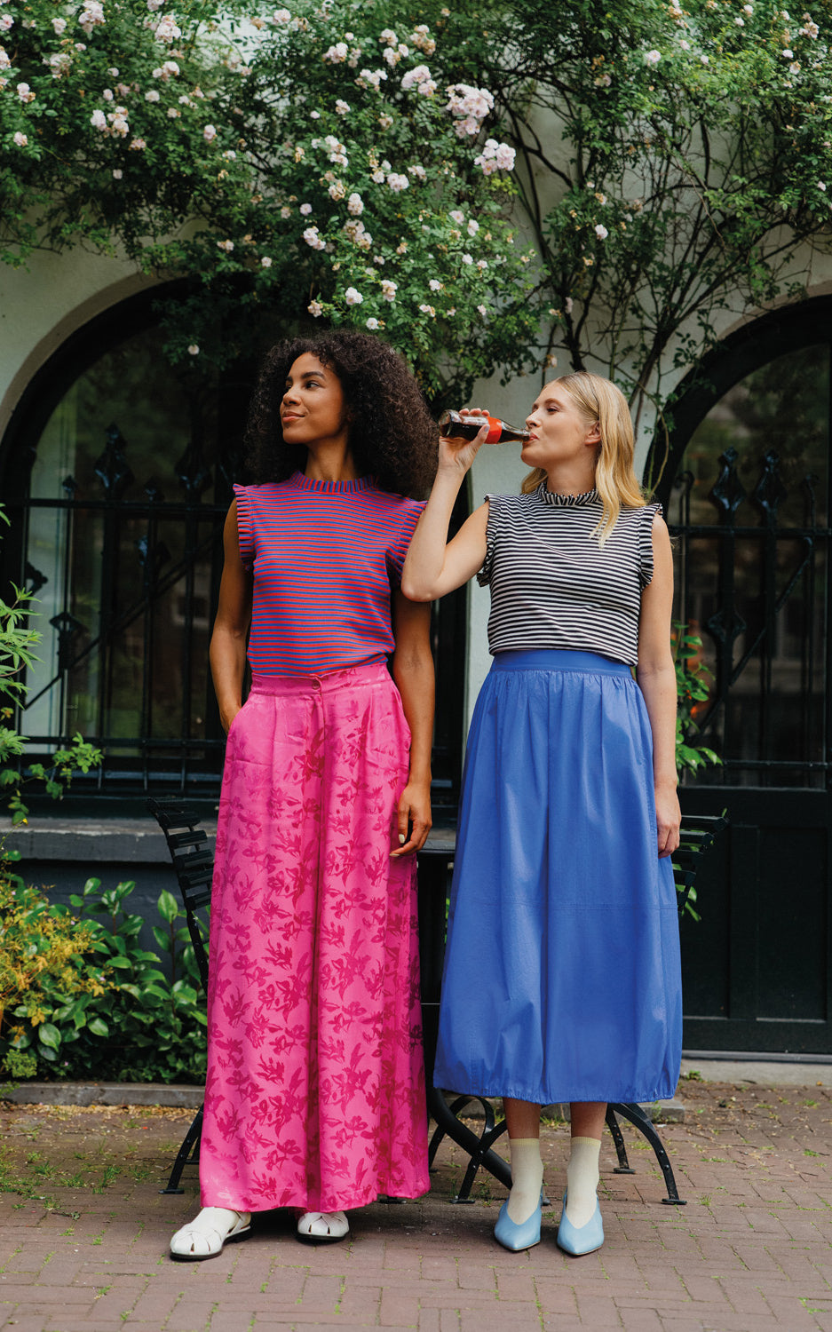 Zilch - Top Ruffle Two Tone Blossom