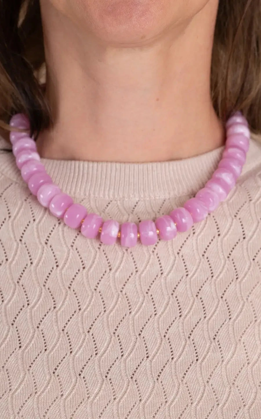 Bold Chunks Ketting Orchid Pink