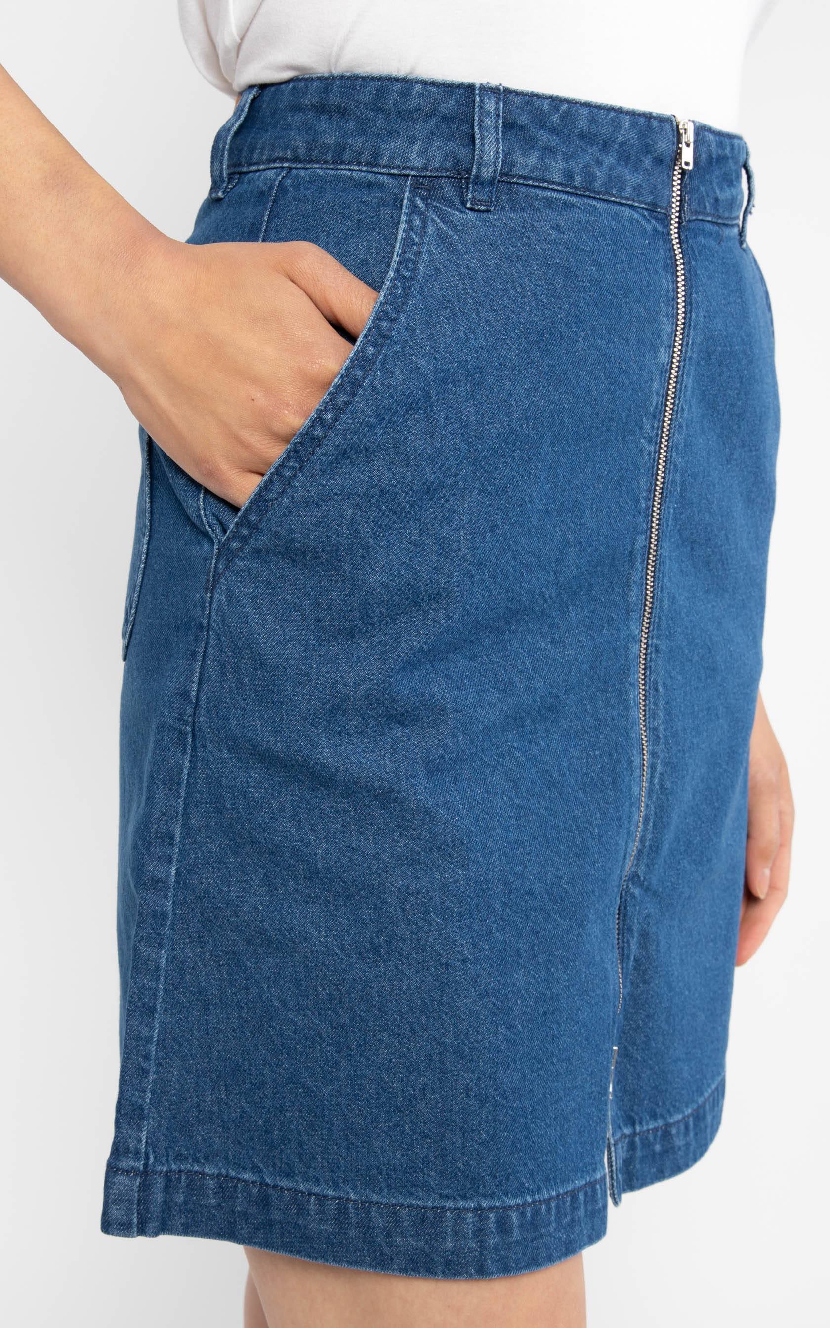 Blutsgeschwister - Denim Skirt Coquetry Charm Ocean Indigo Denim