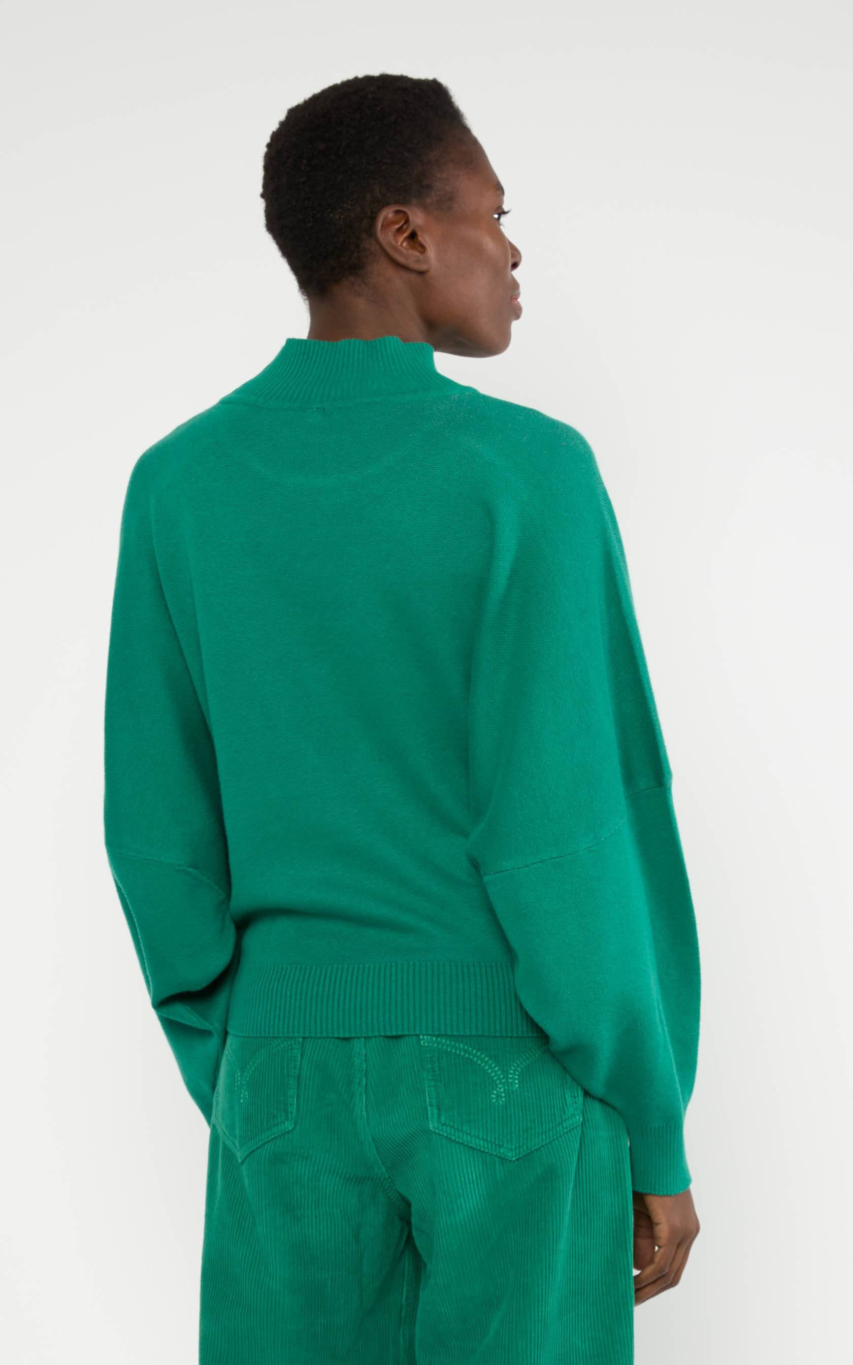 Blutsgeschwister - Diamond Loom Egg Chunky Pullover Green