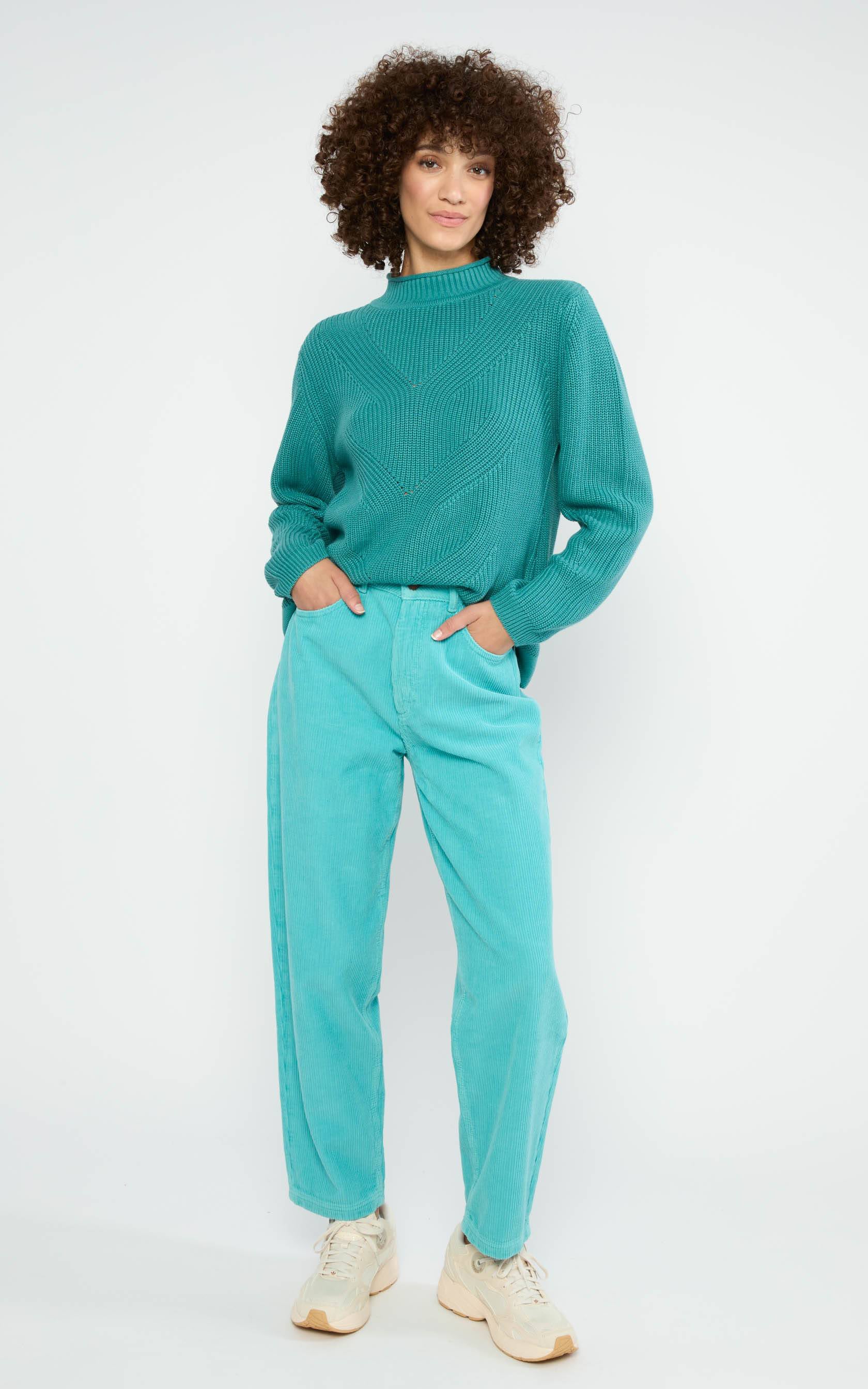 Blutsgeschwister - High Waist Olotte Clever Fox Turquoise