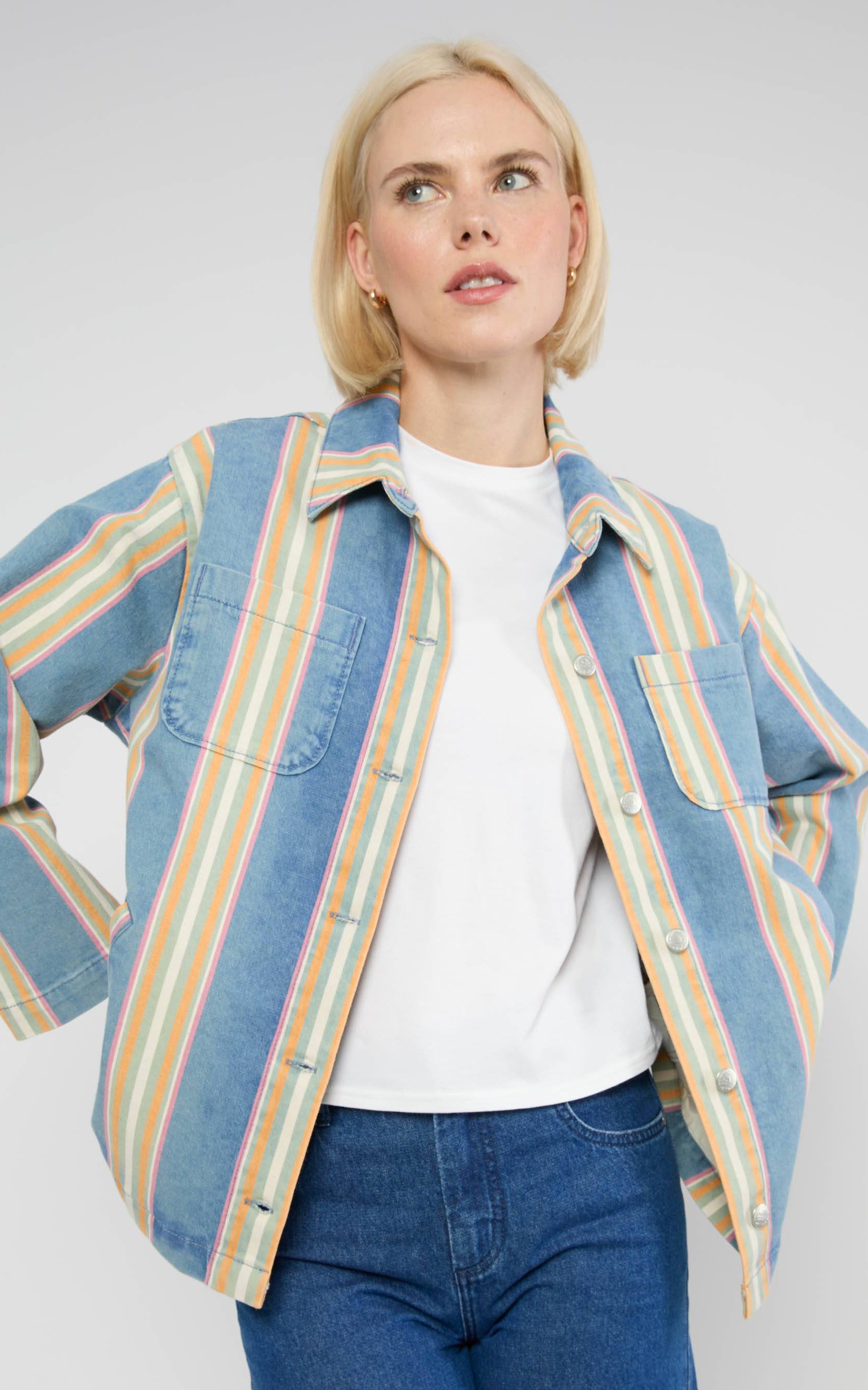 Blutsgeschwister - Shacket Love Shack Marquee Summertime Stripes