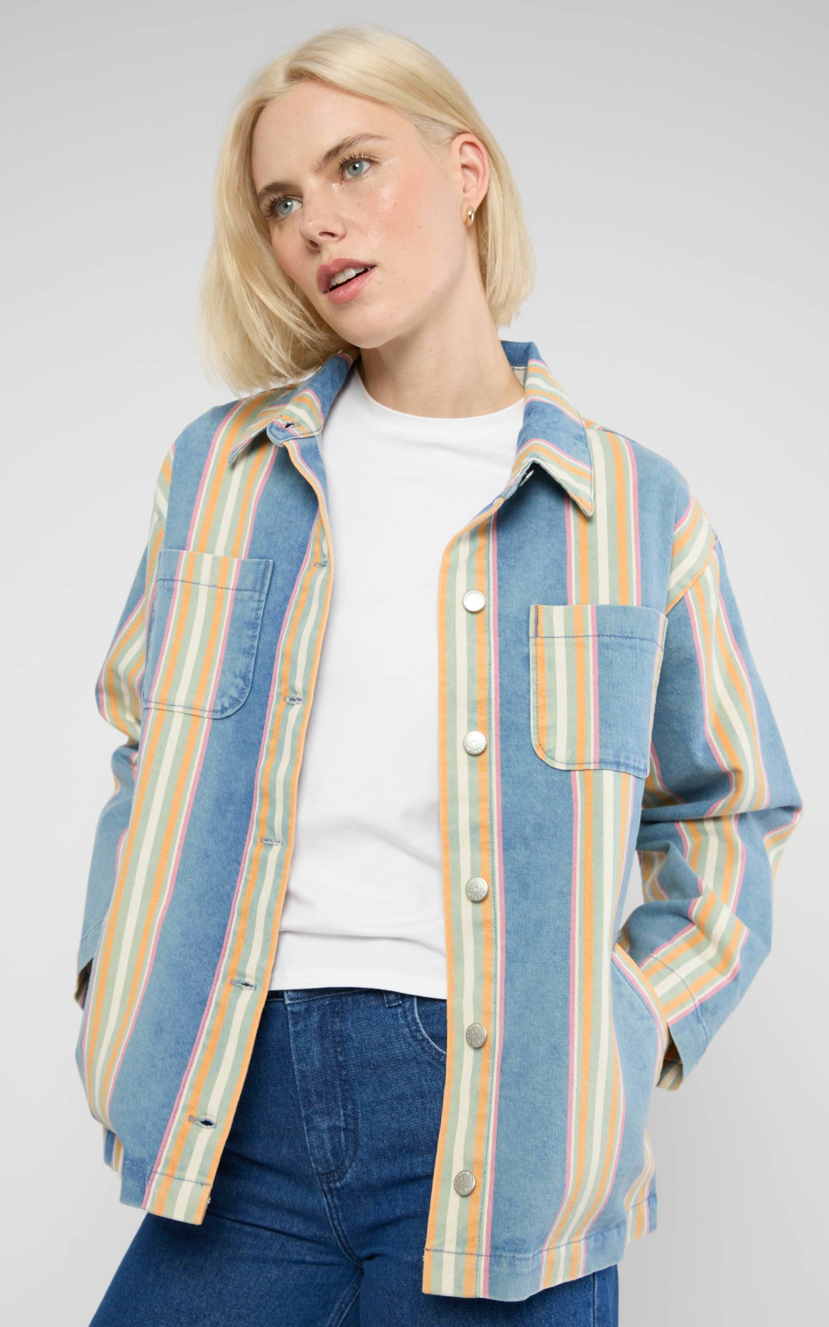 Blutsgeschwister - Shacket Love Shack Marquee Summertime Stripes