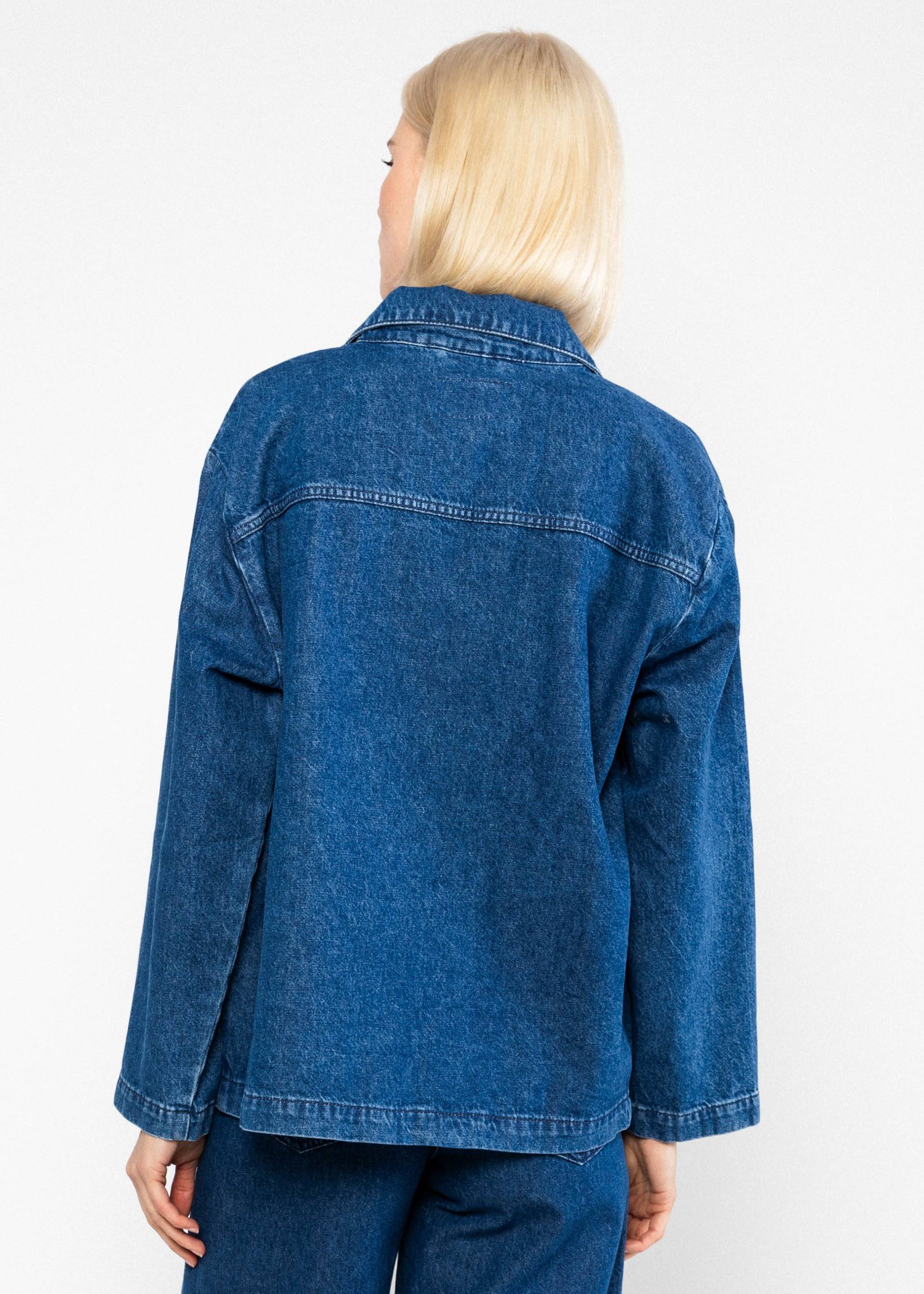 Blutsgeschwister - Shacket Love Shack Ocean Indigo Denim Embroidery