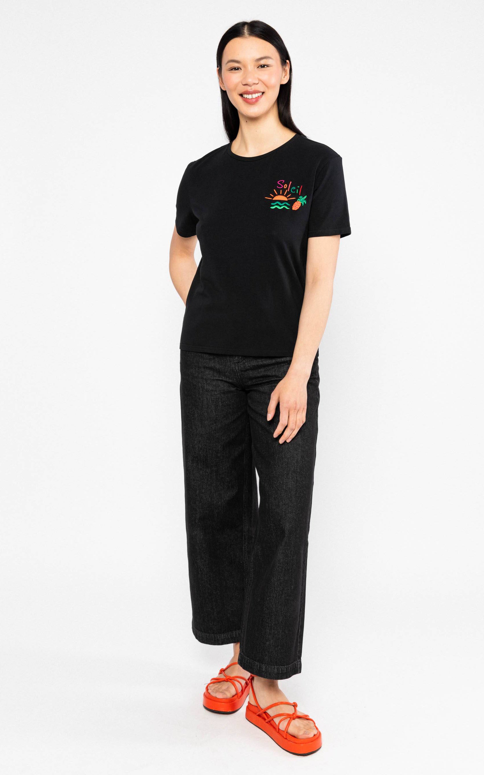 Blutsgeschwister - T-Shirt Message Tee Soleil Black And Strong