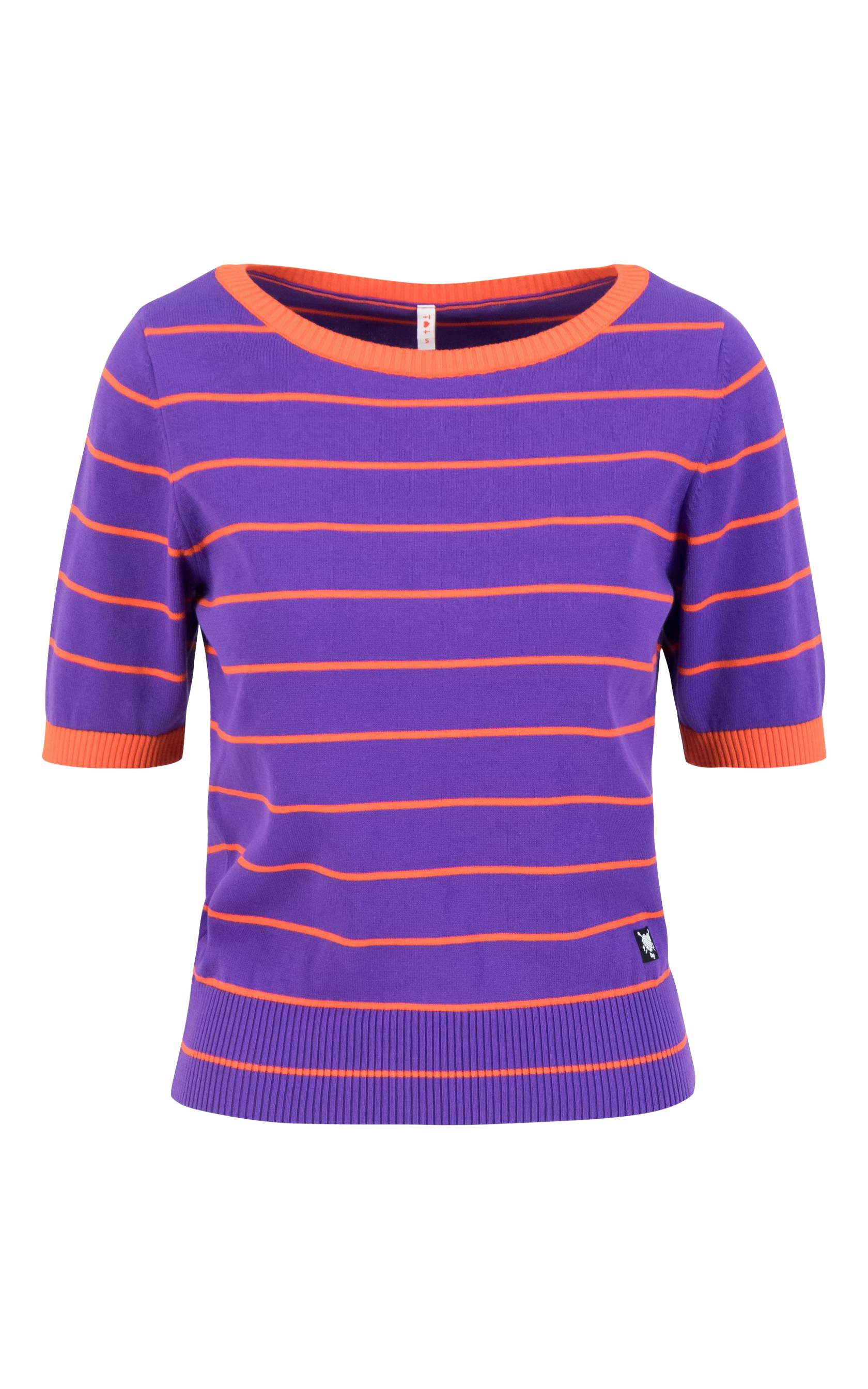 Blutsgeschwister - Pretty Preppy Knitted Jumper Everything In Bold Lilac Ribbons Stripes