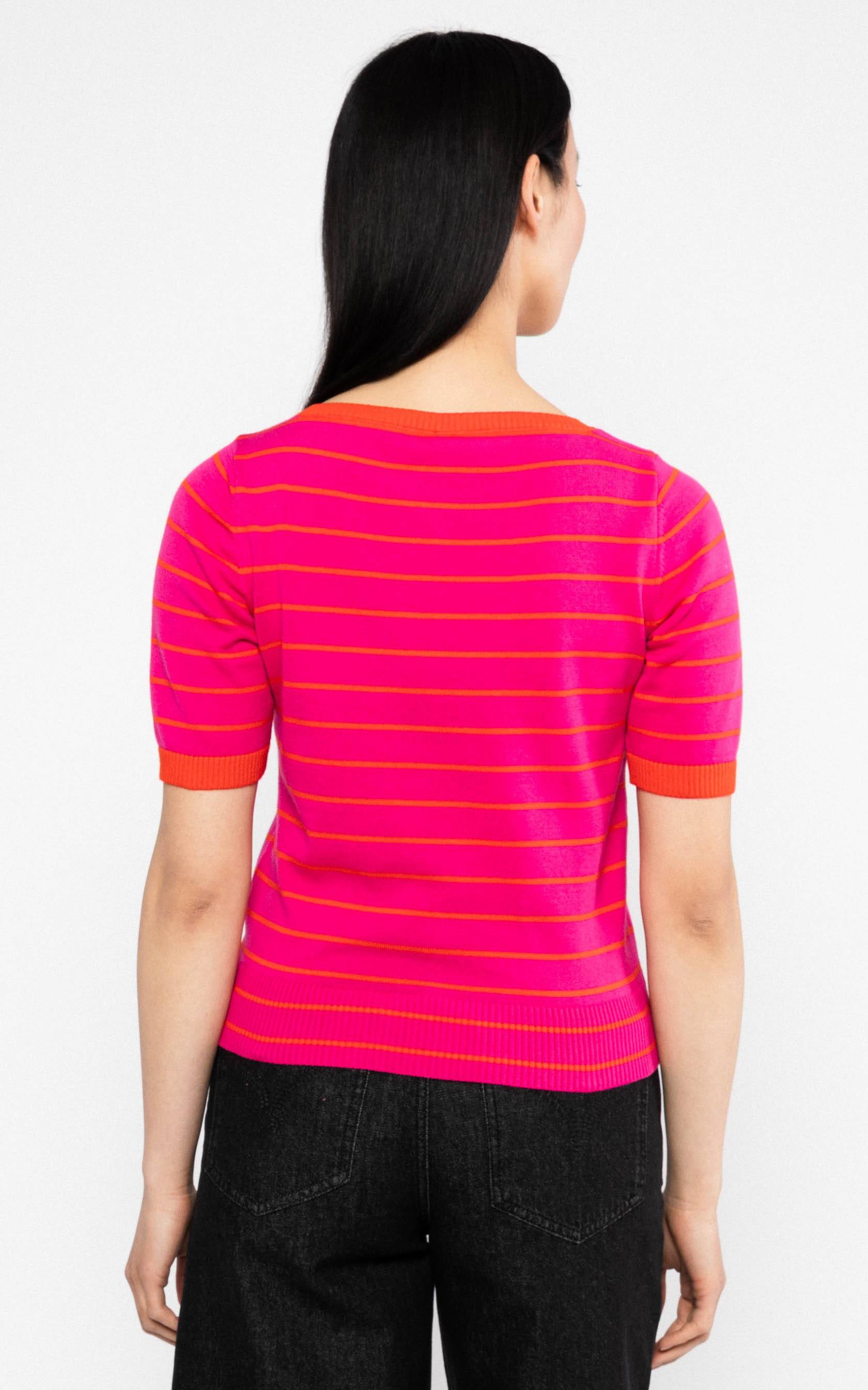 Blutsgeschwister - Knitted Jumper Pretty Preppy Pink Picnic Parade Stripe