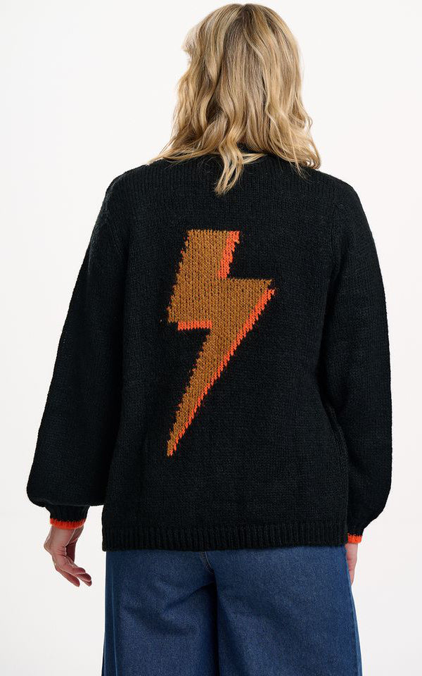 Sugarhill Brighton - Yvette Cardigan Blak Lightning Flash