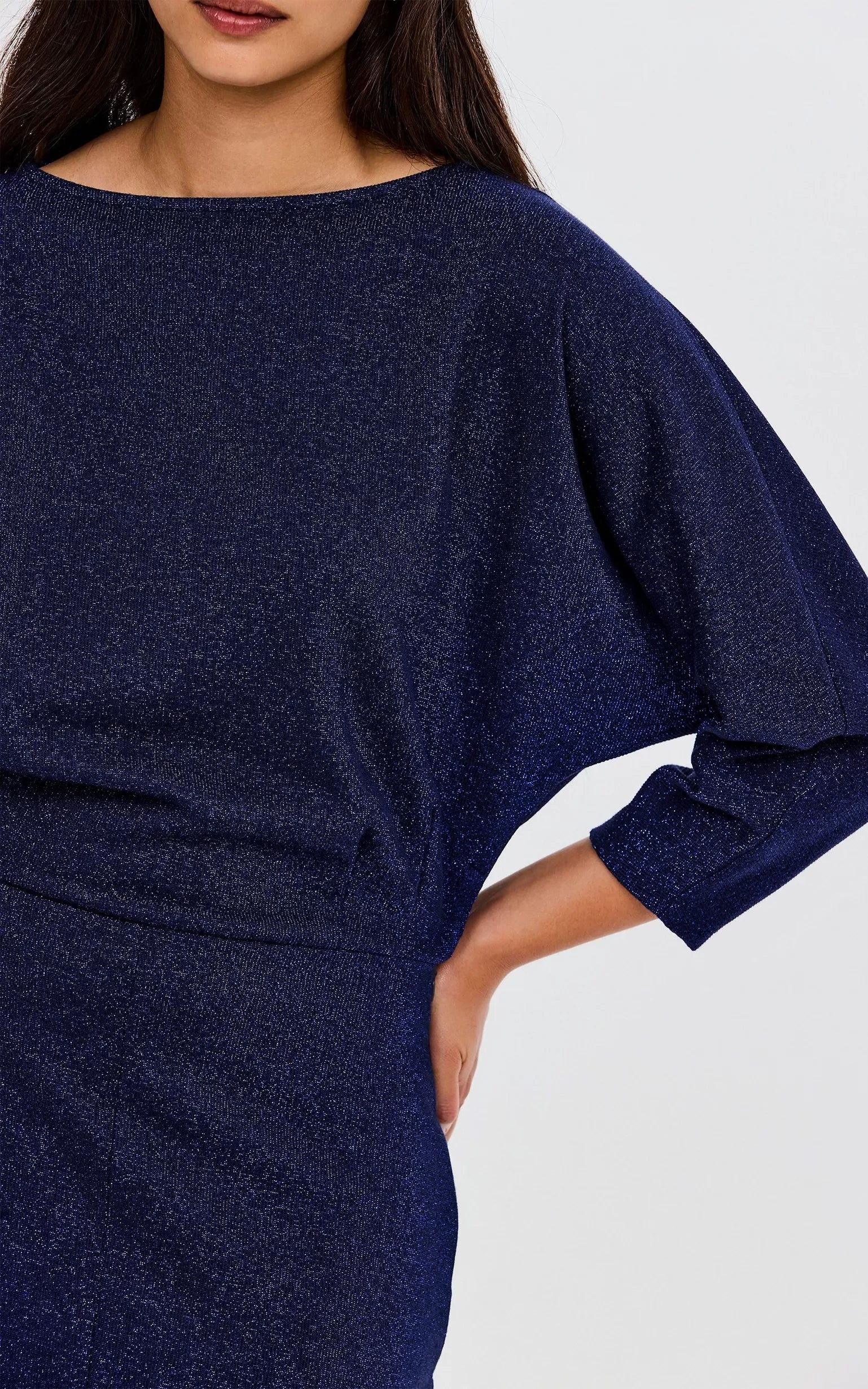 Davin Midi Jurk Donkerblauw