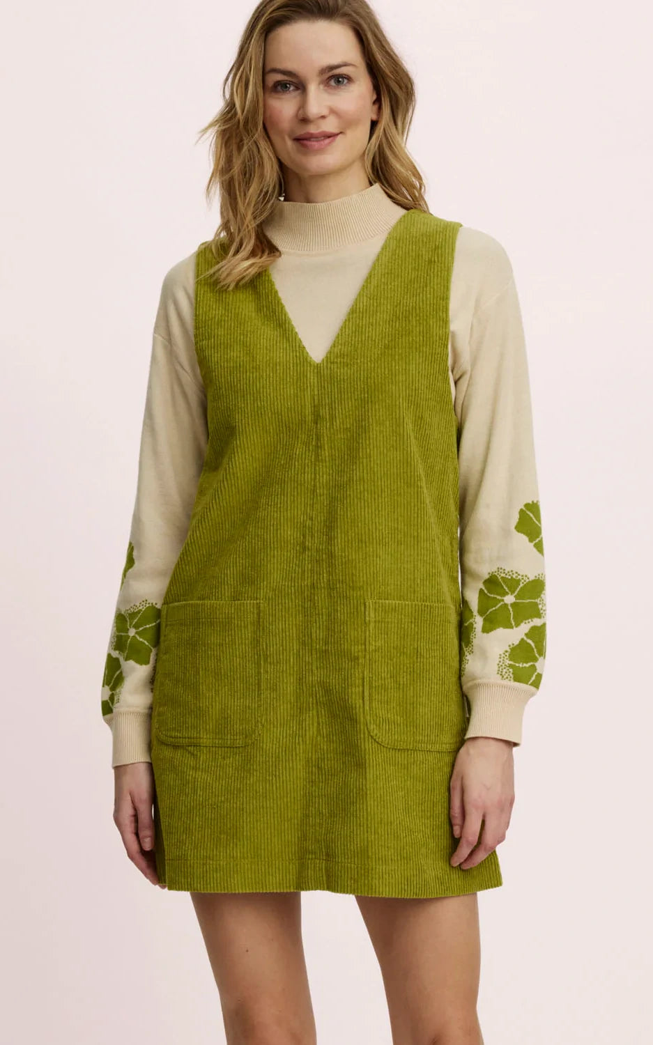 Tranquillo - Corduroy Dress Golden Cypress