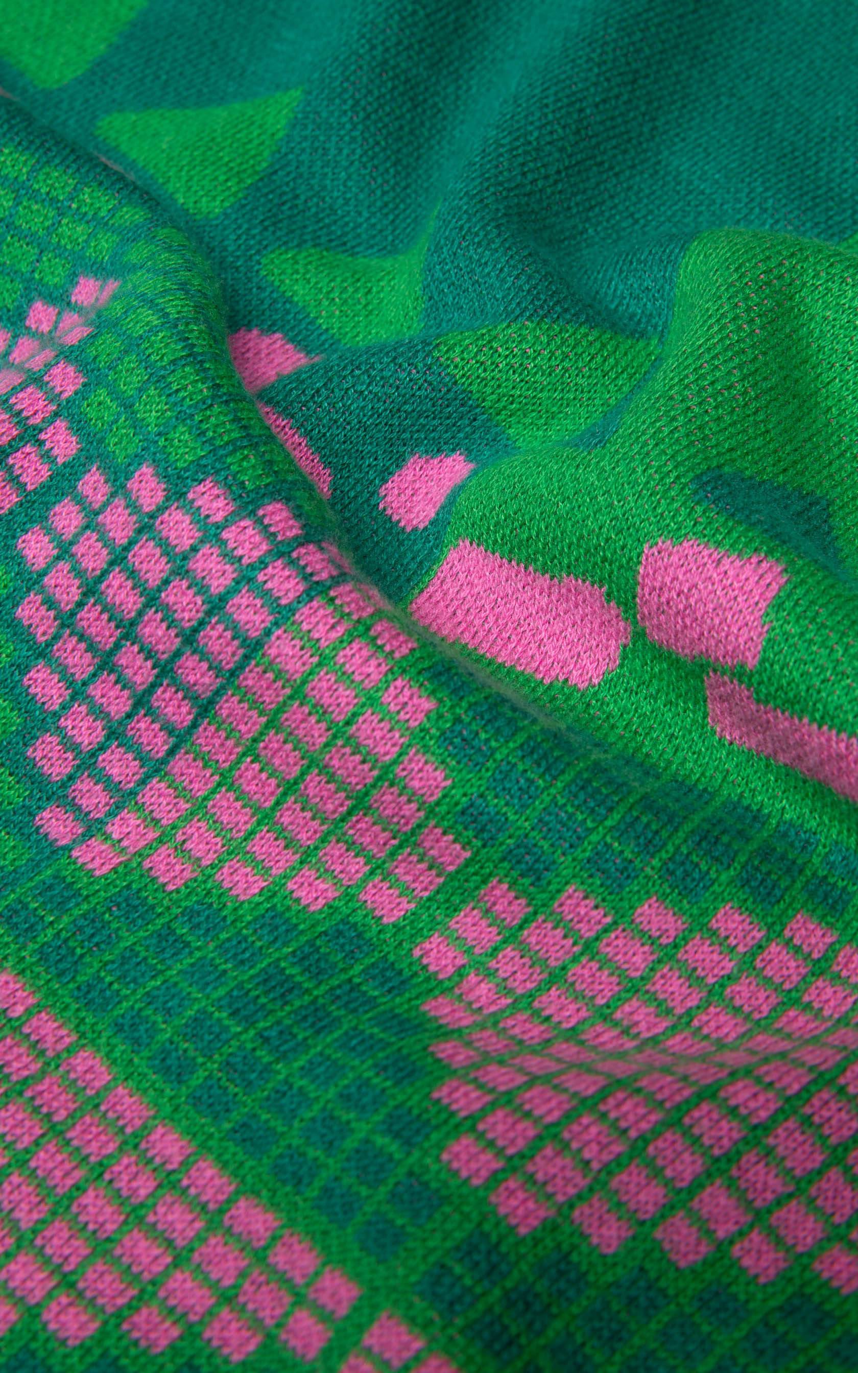 Blutsgeschwister - Diamond Loom Egg Chunky Pullover Green