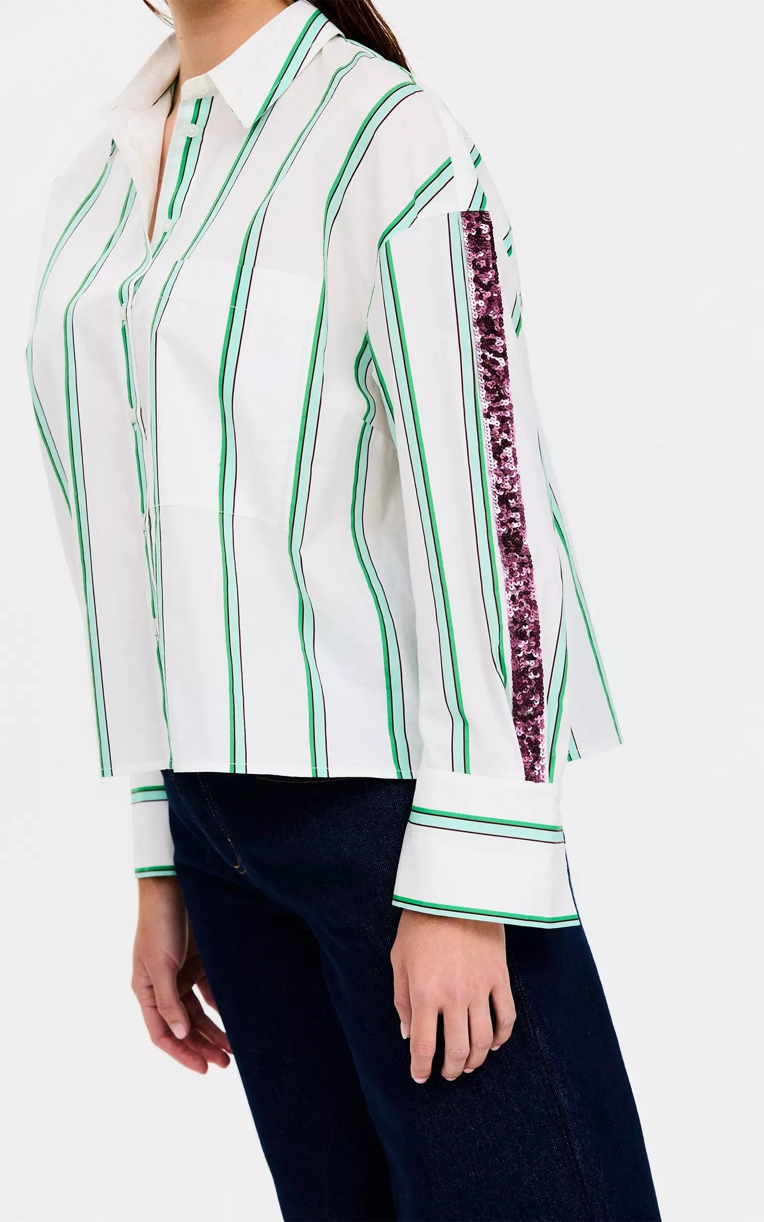 CKS - Standing Blouse Groen