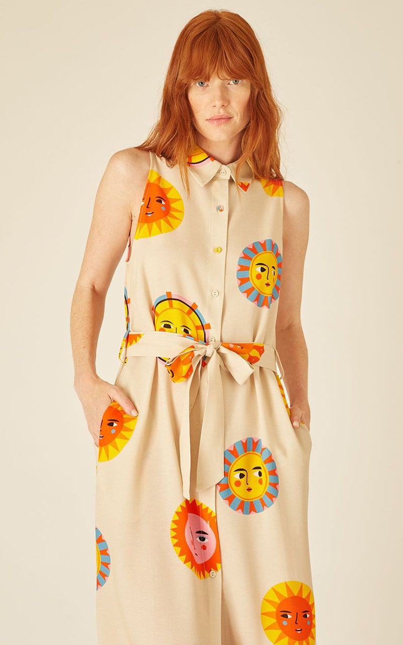 Sun Buttoned Dress
